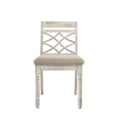 thumbnail image 3 of 19 Inch Dining Chairs, Cross Back Design with Padded Seats, Set of 2, White, 3 of 6