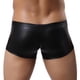 thumbnail image 3 of Calzoncillos tipo bóxer de piel sintética para hombre, estilo mojada., 3 of 6