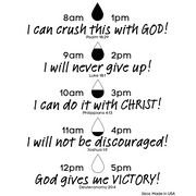 Motivational Bible Verse Water Tracking Bottle 36oz. Dishwasher Safe
