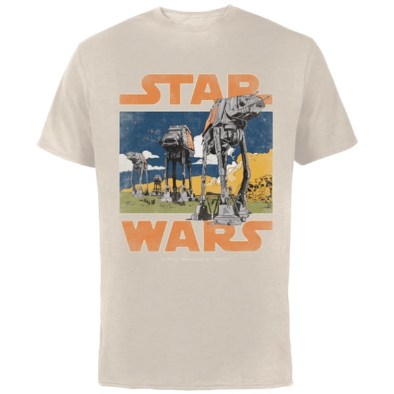 Star Wars AT-AT Walkers Vintage - Short Sleeve Cotton T-Shirt for Adults - Customized-Natural