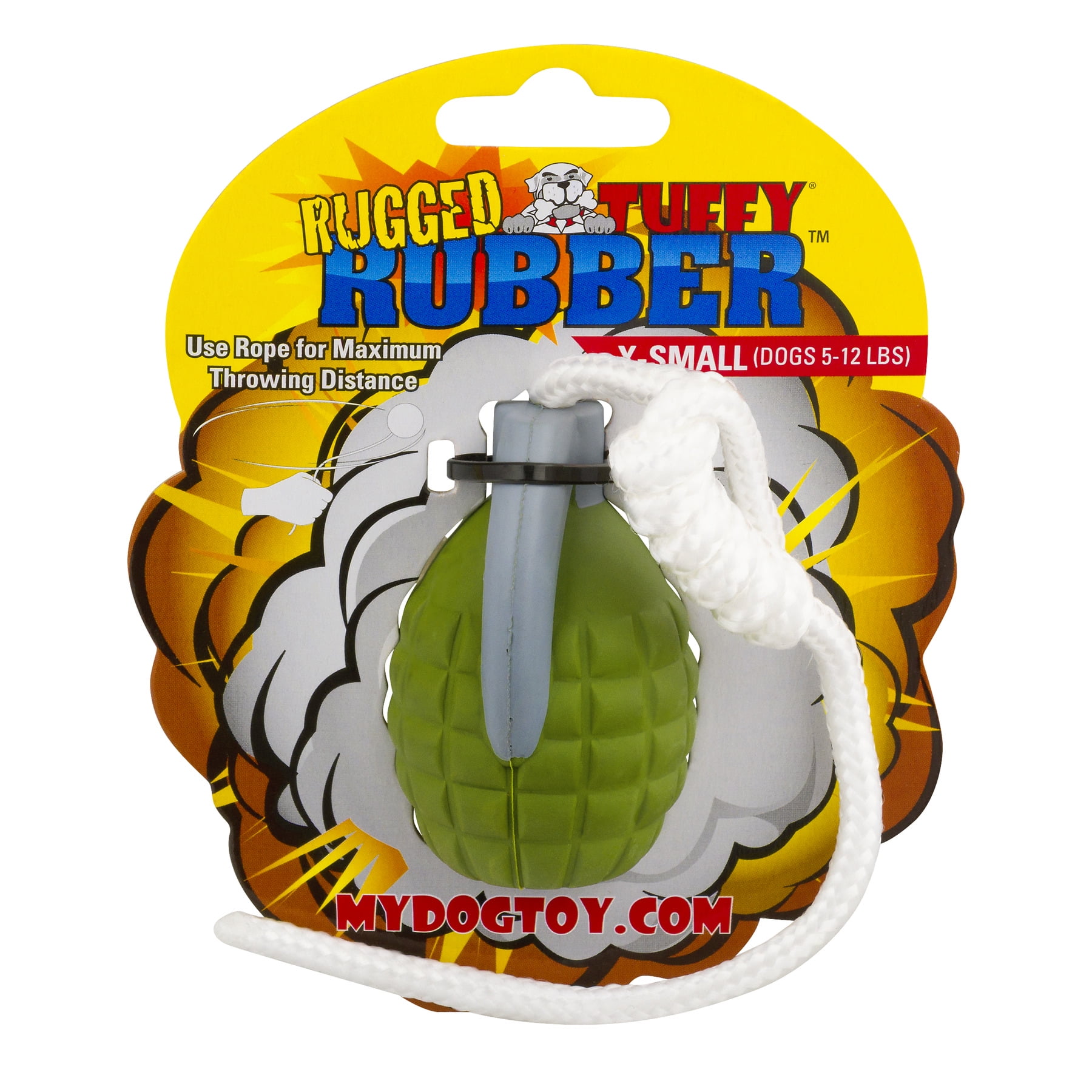 Tuffy Grenade Rugged Rubber Dog Toys, Extra Small
