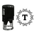 thumbnail image 1 of Printtoo T Alphabet Monogram Initial Octagon Celtic Swirl Frame Office Stationary Self Inking R-40 Rubber Stamp-Black, 1 of 3