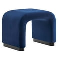 thumbnail image 2 of Koda Performance Velvet Waterfall Stool in Black Midnight Blue, 2 of 10
