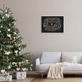 thumbnail image 2 of Merry & Bright Poinsettia Wreath Holiday Graphic Art White Framed Art Print Wall Art, 2 of 7