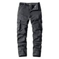 thumbnail image 1 of WEAIXIMIUNG Men's Pants Cargo Relaxed Fit Mens Fashion Solid Color Elastic Waist Overalls Pants, 1 of 4