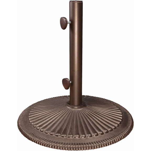 SimplyShade Coral Free-Standing 50 Pound Cast Iron Patio Umbrella Base, Bronze