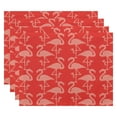 thumbnail image 2 of Simply Daisy, 18 x 14 Inch Flamingo Heart Martini Animal Print Placemat (set of 4), Coral, 2 of 2
