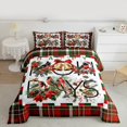 thumbnail image 2 of Manfei Red Cardinals Berry Bedding Comforter Set,Pine Cone Twin Comforter Sets,Merry Xmas Bedding Set For Child,Ultra Soft Home Decor Reversible,2pcs, 2 of 8