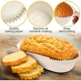 thumbnail image 3 of NOGIS 80 pack White Loaf Baking Pan Liners Square Bread Tin Liners Disposable Paper Parchment Loaf Bread Pan Liners Boat Shape Mini Loaf Liners for Baking Bread Muffins Cupcake, 3 of 6