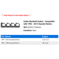 thumbnail image 2 of Intake Manifold Gasket - Compatible with 1996 - 2012 Hyundai Elantra 1997 1998 1999 2000 2001 2002 2003 2004 2005 2006 2007 2008 2009 2010 2011, 2 of 2
