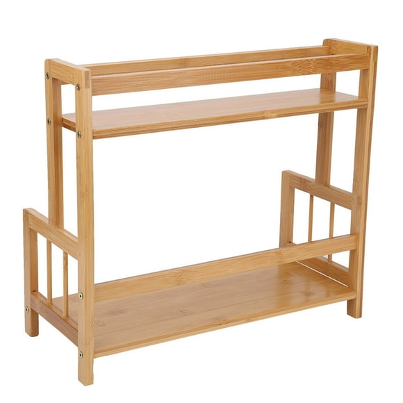 Bamboo Kitchen Storage Shelves, Cabinet Organizers and Storage, Equipped with Barrier Srips, for Storing Book Storing Cosmetics Storing Spice