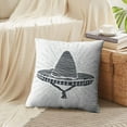 thumbnail image 4 of LALILO Throw Pillow Covers Vintage Mexican Traditional Sketch Cushion Cover 18" x 18", 2 Pack, 4 of 6