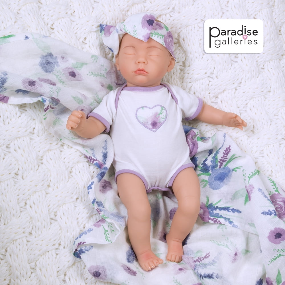 Paradise Galleries Newborn Baby Doll 16 inch Reborn Preemie, Swaddlers