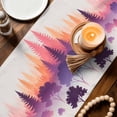 thumbnail image 3 of Purple Orange Ombre Forest Table Runner 72 Inches, Tree Modern Abstract Art Bed Runner Dresser Scarves Tabletop for Indoor Outdoor Parties/Ceremony/Banquet, 14" x 72", 3 of 9
