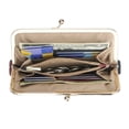 thumbnail image 6 of Royal Bagger RFID Blocking Genuine Leather Clutch Purse for Women, Elegant Evening Wallet with Kiss Lock, Phone Holder 2868, 6 of 7
