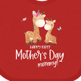 thumbnail image 4 of Inktastic Cute Giraffes Happy First Mother's Day Boys or Girls Baby Bib, 4 of 4