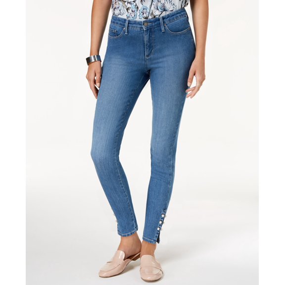 Charter Club Faux Pearl Embellished Skinny Jeans Northward 16