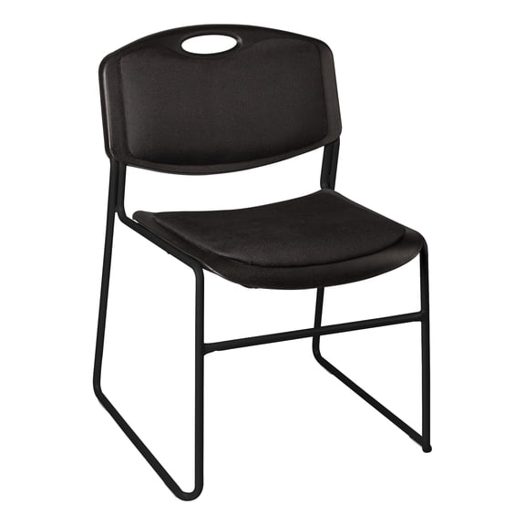 Norwood Commercial Furniture Heavy-Duty Plastic Stacking Chair with Padded Seat and Back (Pack of 4)