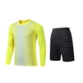 thumbnail image 2 of Kids Goalkeeper Uniform, Multicolor Long Sleeve Football Training Set, Soccer Goalie Jersey & Pants For Boys & Girls Yellow 11-12 Years, 2 of 6