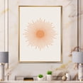 thumbnail image 2 of Designart 'Minimal Bright Shining Orange Sun Rays III' Modern Framed Canvas Wall Art Print, 2 of 5