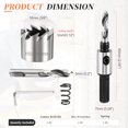 thumbnail image 2 of Hole Saw Kit 16mm (5/8"), M2 High Speed Steel Hole Cutter with Center Drill Bit, Hex Key and Spring - for Medium-Hard Metal, Wood, Plastic, Plasterboard, PVC Boards. Silver$$Tools & Hardware Other, 2 of 7