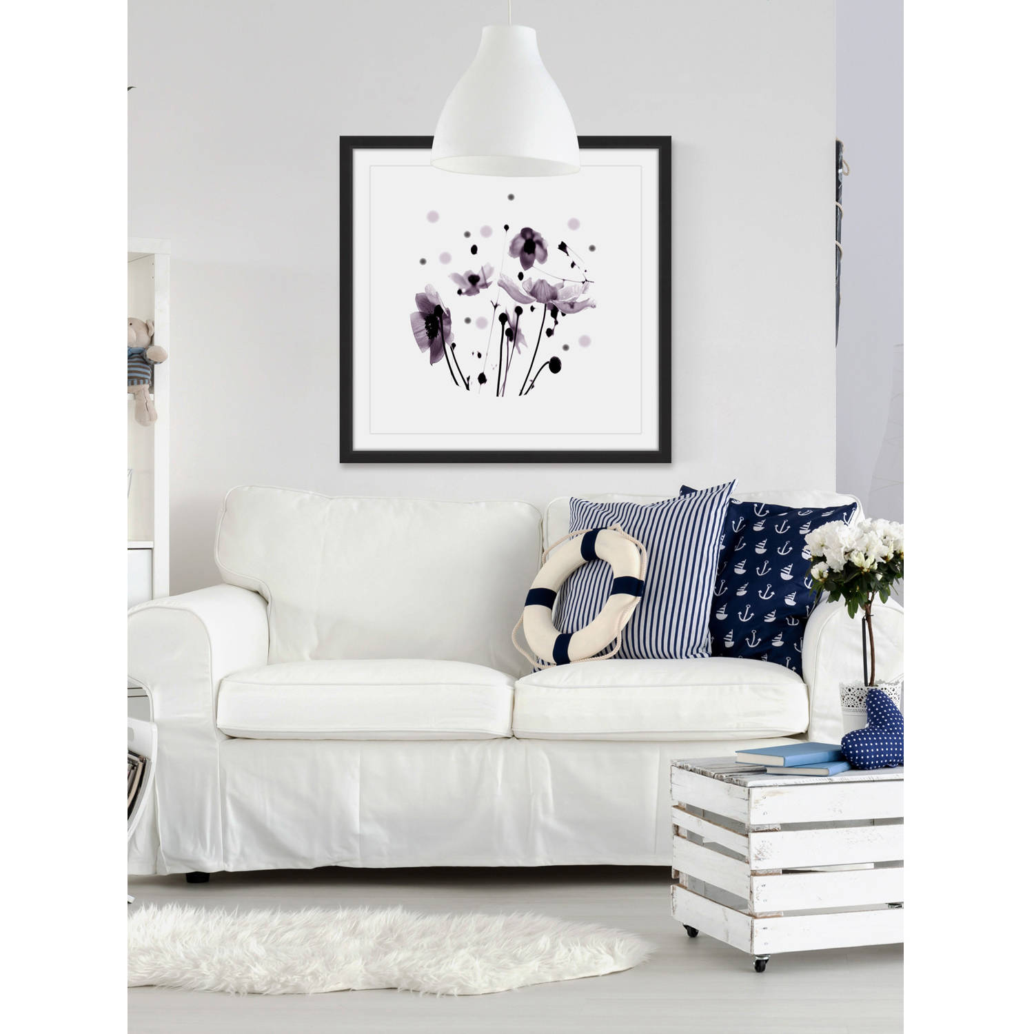 Marmont Hill "Grey Visions" by Katarina Snygg Framed Painting Print
