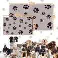 thumbnail image 3 of 18"×30" Dog Food Mat-Absorbent Dog Mat for Food and Water, No Stains Quick Dry Cat Dog Food Bowl Mat Non Skid Dog Feeding Mat with Footprints for Messy Drinkers,Dark Grey 18"×30", 3 of 4