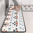thumbnail image 2 of Kitchen Rugs Sets Of 2,Colorful Geometric Triangle Arrow Pattern Anti Fatigue Kitchen Mat Rugs Non Slip Washable,Decorative Kitchen Floor Mats for Kitchen,Sink,Laundry,17"x47"+17"x47", 2 of 5