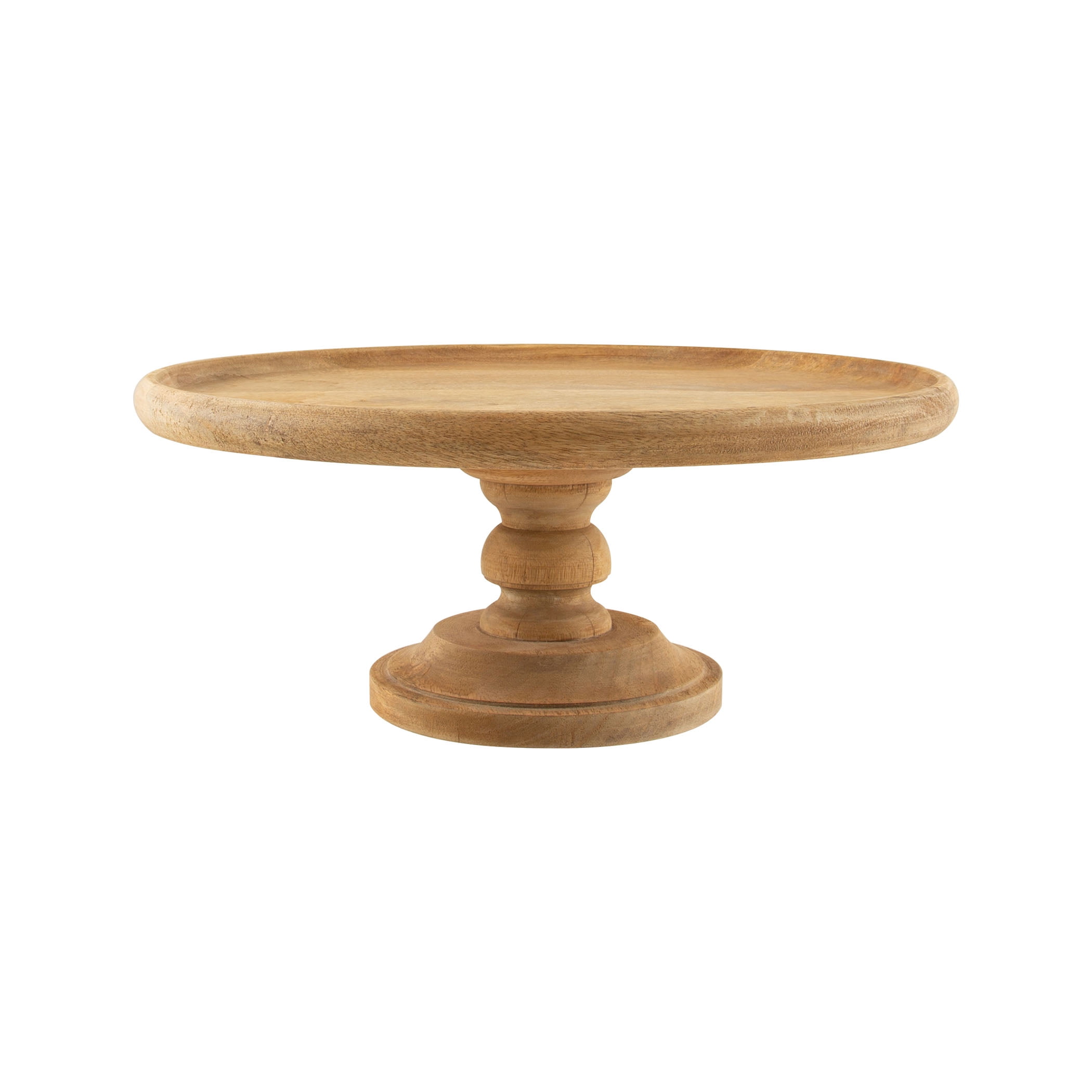 Wood Cake Plate Stand Unfinished