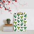 thumbnail image 5 of FMSHPON Green Cactus Cute Clipboard Hardboard Wood Nursing Clip Board and Pull for Standard A4 Letter 13x9 inches, 5 of 5