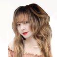 thumbnail image 2 of Perruque Ondulée Naturelle pour Femmes Brun Blond Synthétique Cheveux Longs Complets, 2 of 10