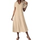thumbnail image 2 of mfyjkho Vestidos de verano para mujer, Vestido casual de manga corta con cuello en V para mujer Vestidos de fiesta para mujer xxl, 2 of 8