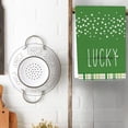 thumbnail image 5 of St. Patrick's Day Clover Kitchen Towel – Multicolor Polyester Dishcloth for Home Decor & Cleaning, 25.9x17.7in (Fast-Drying, Holiday Theme), 5 of 6