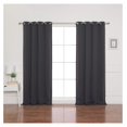 thumbnail image 2 of Huang zhong wen Premium Flame Retardant Thermal Insulated Fire Retardant Blackout Curtain - Antique Bronze Grommet Top - DK.Grey - 52" W x 84" L - (2 Panel), 2 of 9
