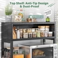 thumbnail image 6 of GHooa Microwave Stand, 205LBS Microwave Shelf, Adjustable Countertop Shelf Heavy Duty 4-Tier with 9 Hooks for Kitchen Counter Organizer, Microwave Stand with Storage and Microwave Oven Rack (Black), 6 of 9
