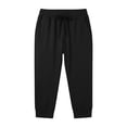 thumbnail image 6 of Womens Plus Capri Joggers High Waisted Workout Pants Casual Summer Lounge Cropped Athletic Sweatpants with Pockets for Running Yoga,Black,4XL, 6 of 7