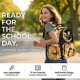 thumbnail image 6 of Xoenoiee Bee Honeycomb Moon Daisy Pattern Kids School Backpack Casual Travel Daypack Lightweight Schoolbag Backpack Bookbag for Teens Girls Middle School Laptop Backpack with Zipper Pocket, 6 of 7