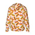 thumbnail image 3 of Uemuo Hot Dog In Heart Pattern Women's Full Zip UPF 50+ Sun Protection Hoodie Jacket Long Sleeve Sun Shirt Hiking Outdoor Performance with Pockets-Large, 3 of 9