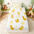 thumbnail image 4 of Erosebridal Duckling Twin Sheets for Girls, Yellow Flowers Bedding, 3 Pieces 1 Flat Sheet 1 Fitted Sheet and 1 Pillowcase, 4 of 6