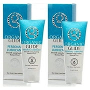 Organic Glide Natural Personal Lubricant, Probiotic Edible Lube. Parabens, Glycerin, Flavorings Free - for Men Women and Couples. Best for Menopause and Sensitive Skin [2-pack]