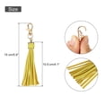 thumbnail image 2 of 10pcs Borlas de Cuero PU, Charm de Borla de 6" con Gancho Giratorio para Hacer Joyería (Amarillo Claro), 2 of 6