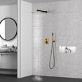 thumbnail image 4 of Boyel Living Rain Shower System 10 inches Wall Mount Shower Faucet Set with Handheld Combo Set,Brushed Gold, 4 of 9
