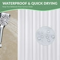 thumbnail image 4 of White Fabric Shower Curtain Liner & Hooks, MAZBFF 72 "x72" Polyester Fabric Waterproof Mildew Resistant Shower Curtain & Hooks 12pcs, 4 of 6
