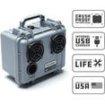 thumbnail image 2 of DemerBox: Waterproof, Portable, and Rugged Outdoor Bluetooth Speakers. Loud Sound, Deep Bass, 40+ hr Battery Life, Dry Box + USB Charging, Multi-Pairing Party Mode. Silver, 2 of 8