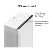 EKO Brio X Bathroom Trash Can, 2.6 Gallon Plastic Motion Sensor Wastebasket, White with Sample Trash Bags Included