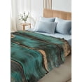 thumbnail image 4 of Teal Brown Wood Print King Size Flat Sheet, Wrinkleproof & Fadeproof Cooling Flat Bed Sheet Only, Farmhouse Vintage Plank Breathable Soft Bedding Top Sheets 105 x 98 Inches, 4 of 8