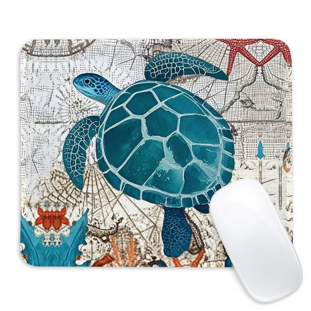 Mouse pad CDZYNG con diseño de tortuga marina antideslizante 24 x 20 x 0,3 cm