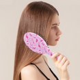 thumbnail image 2 of Pink Breast Cancer Awareness Pattern Hair Brush,Girls Detangling Hair Brush,Glide Through Tangles with Ease for Wet & Dry Hair,8.8"X2.8", 2 of 7