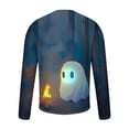 thumbnail image 5 of Yaoyar Men's Halloween Element Ghost Printed Pullover Long Sleeve Crew Neck T-Shirt Long Sleeve Crew Neck Top Multicolor XL, 5 of 5