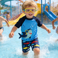 thumbnail image 2 of Younger Tree Toddler Baby Boy Swimsuit Set Cartoon Short Sleeve Top Shorts Two Pieces Bathing Suit Swimwear Outfit for 3-4T, 2 of 9